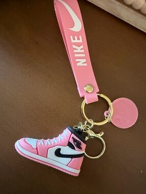 Pink & White, White & Black Sneaker Keychain w/ Gold Hardware- price per keycha